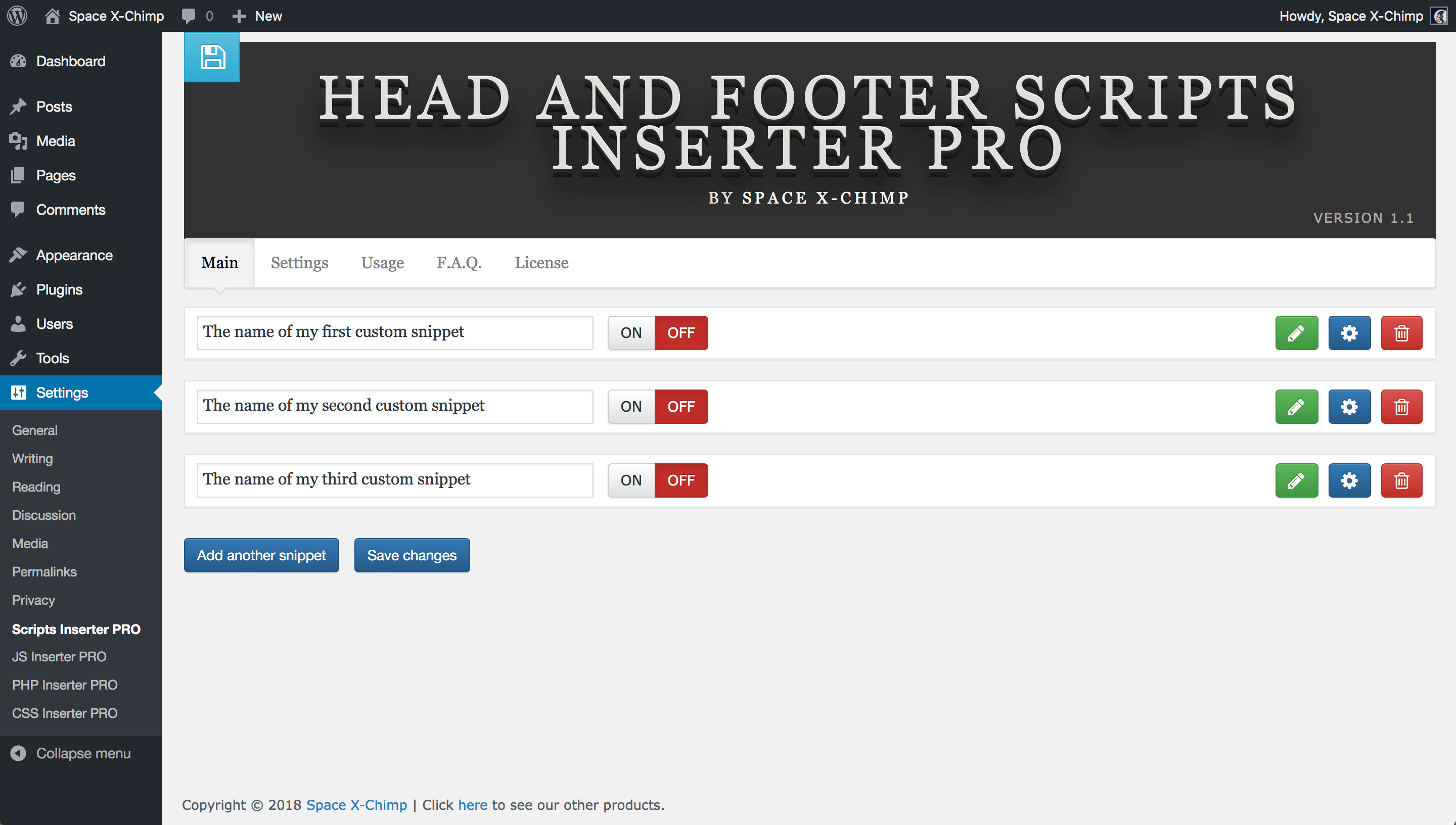 Head and Footer Scripts Inserter PRO