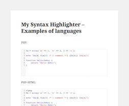 My Syntax Highlighter PRO