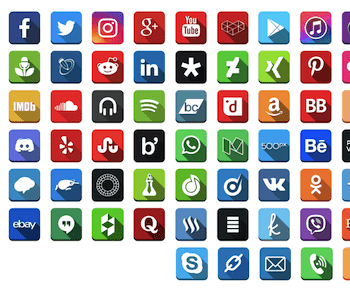 Social Media Follow Buttons Bar PRO